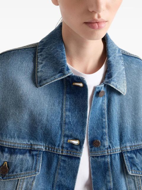 Prada denim blouson jacket - F0V3N LIGHT BLUE