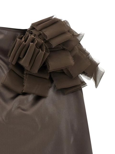 Magda Butrym lace floral top - Brown