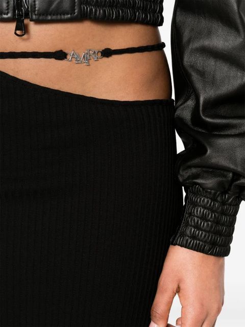 AMIRI strap-detail pencil midi skirt - Black