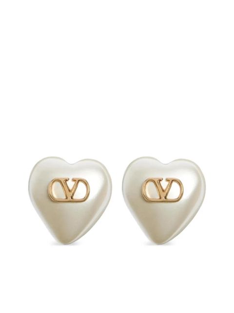 Valentino Garavani Vlogo earrings - White - zdjęcie produktu nr 2