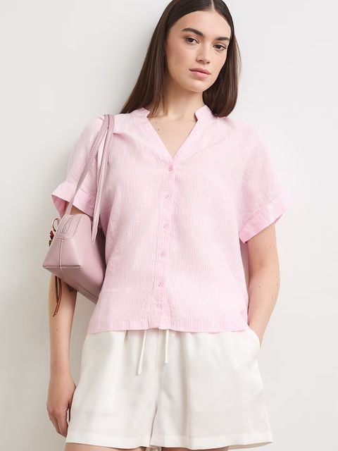 Medicine bluzka koszulowa damska lniana - zdjęcie produktu nr 1