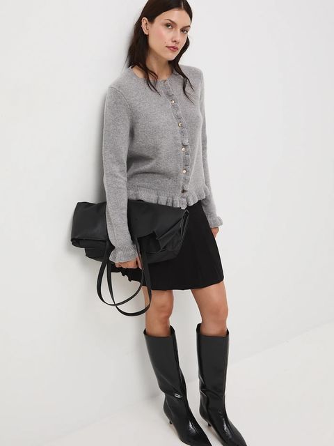 Medicine kardigan z wełną damskie kolor szary - zdjęcie produktu nr 1