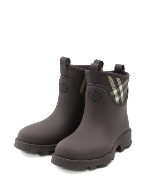 Burberry 35mm check-pattern pull-tabs ankle boots - Brown