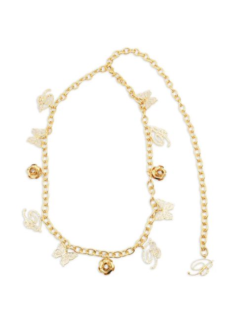 Blumarine rose-butterfly chain belt - Gold - zdjęcie produktu nr 1