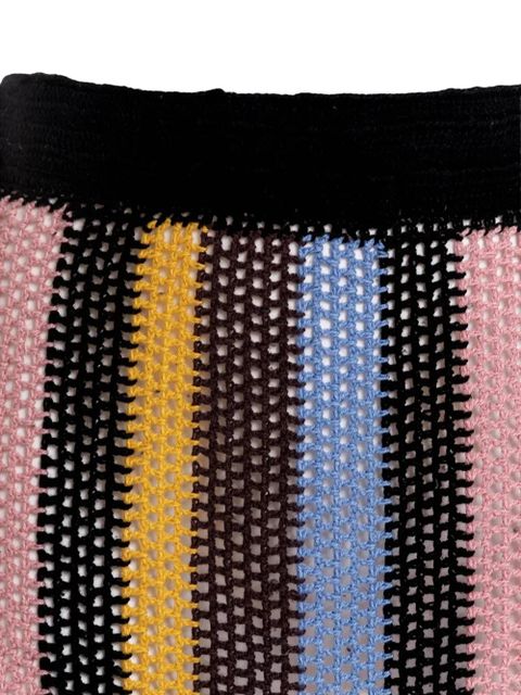 Agua By Agua Bendita Cyprus striped crochet maxi skirt - Pink