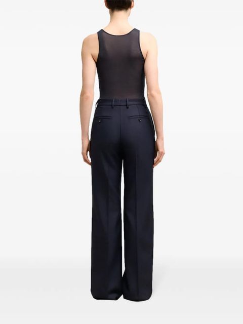 AMI Paris high-rise flared trousers - Blue