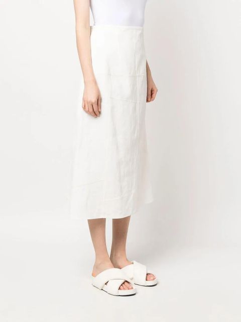 Jil Sander flared panelled midi skirt - White - zdjęcie produktu nr 2