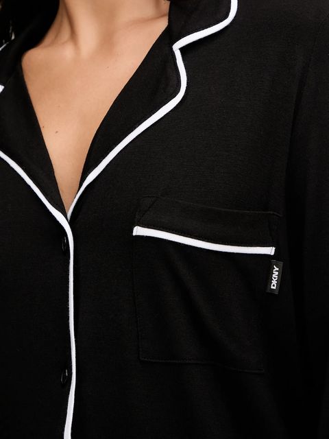 Dkny piżama damska kolor czarny YI90092