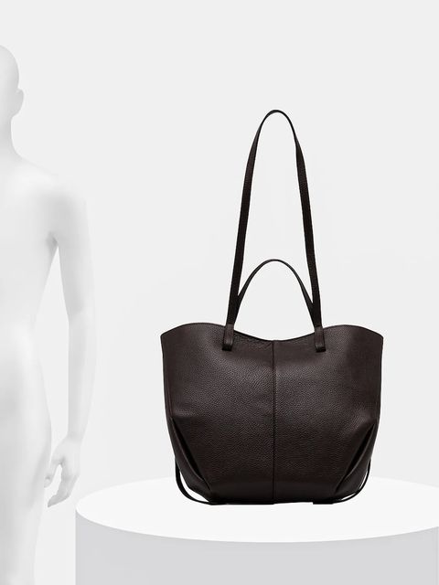 Answear.LAB torebka skórzana kolor brązowy