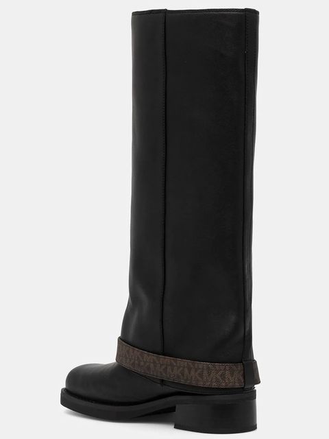 MICHAEL Michael Kors kozaki skórzane Colby damskie kolor czarny na płaskim obcasie 40F5COFB6L.292