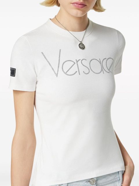 Versace Crystal 1978 logo T-shirt - White