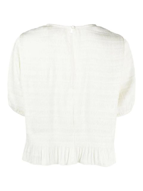 Ba&Sh ruched short-sleeved blouse - Neutrals - zdjęcie produktu nr 2