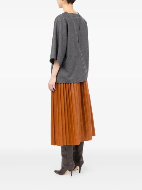 MM6 Maison Margiela raw-cut detail blouse - Grey