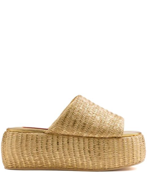 Simon Miller metallic-finish slides - Gold - zdjęcie produktu nr 1