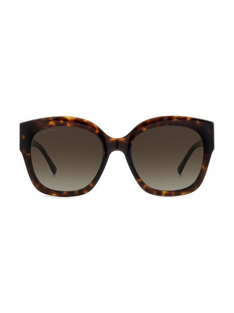 Jimmy Choo okulary przeciwsłoneczne damskie kolor brązowy