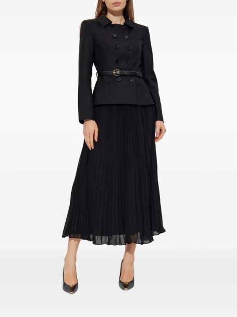 Self-Portrait belted double-breasted midi dress - Black