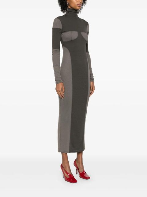 Nanushka patchwork maxi dress - Green