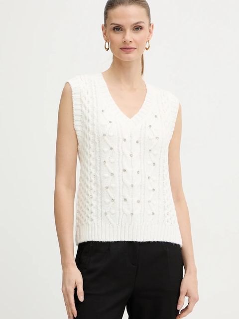 Morgan kamizelka damski kolor beżowy MVETI - zdjęcie produktu nr 1