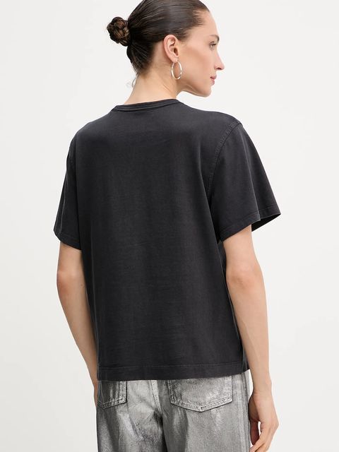 Guess t-shirt bawełniany damski kolor czarny W5YI17 I3Z14