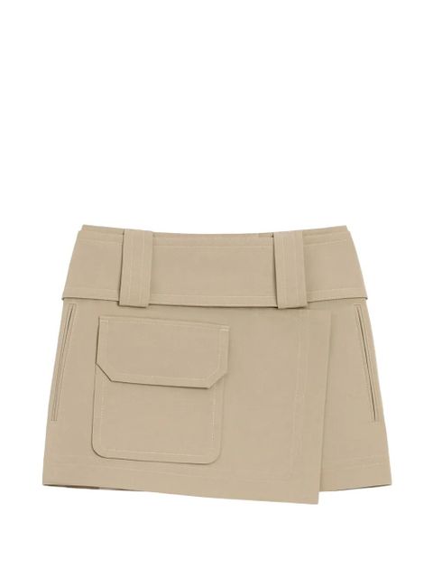 AMI Paris wrap belt mini skirt - Neutrals - zdjęcie produktu nr 1