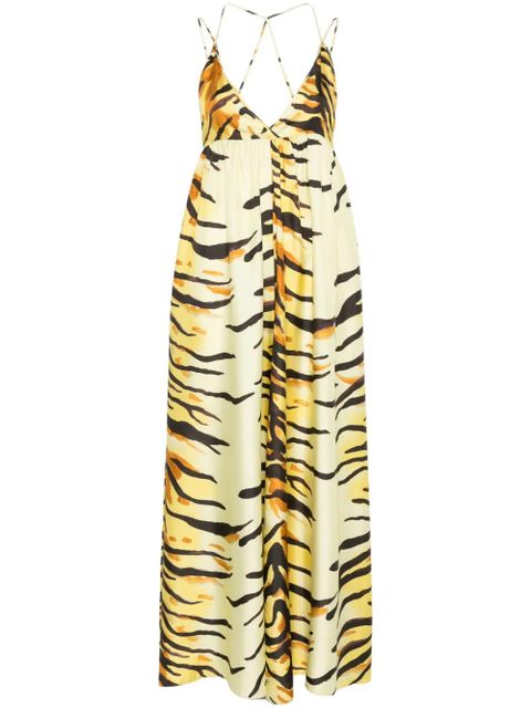 Nanushka zebra-print maxi dress - Yellow - zdjęcie produktu nr 1