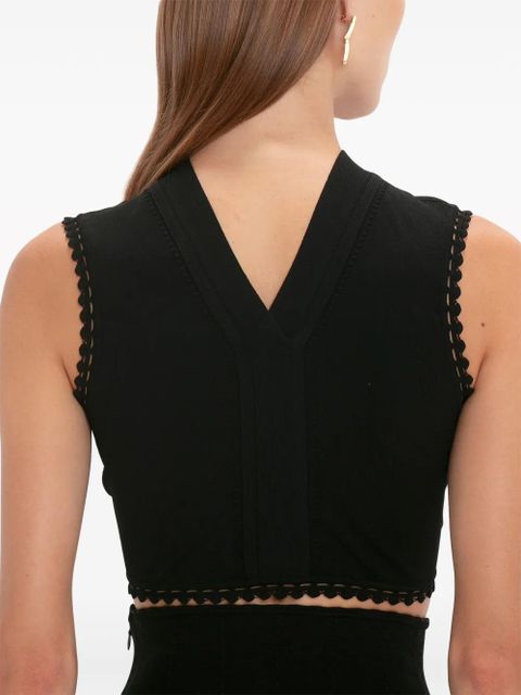 Victoria Beckham VB Body scallop-trim tank top - Black