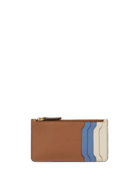 Marni logo-debossed cardholder - Brown - zdjęcie produktu nr 1
