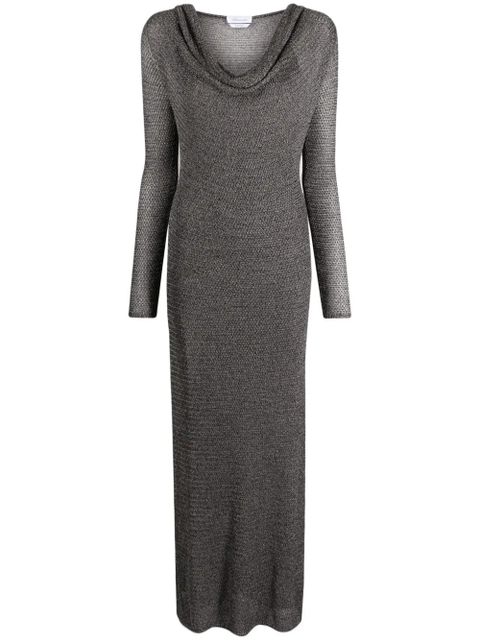 Blumarine cowl-neck maxi dress - Silver - zdjęcie produktu nr 1