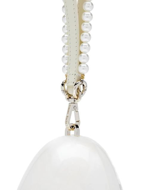 Simone Rocha pearl-embellished egg mini bag - White