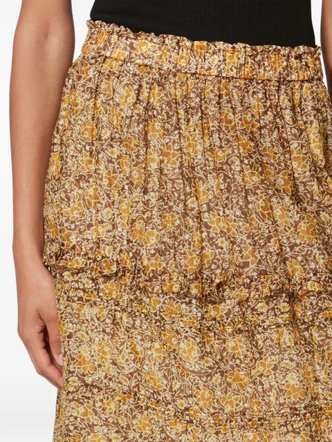 MARANT ÉTOILE Volomia ruffled maxi skirt - Brown