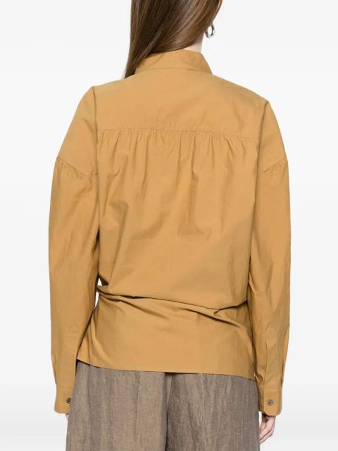 LEMAIRE wrap-over shirt - Brown