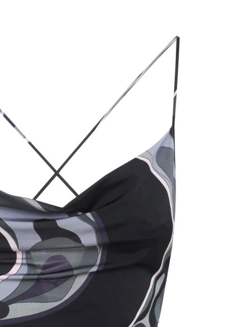 PUCCI cowl-neck abstract-print dress - Black