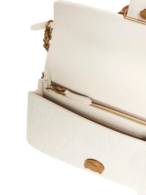PINKO small croc-effect cross body bag - White