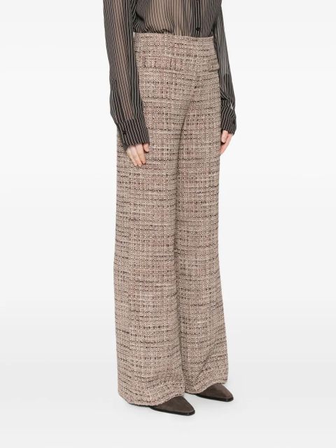 SANDRO tweed wide-leg trousers - Brown - zdjęcie produktu nr 2