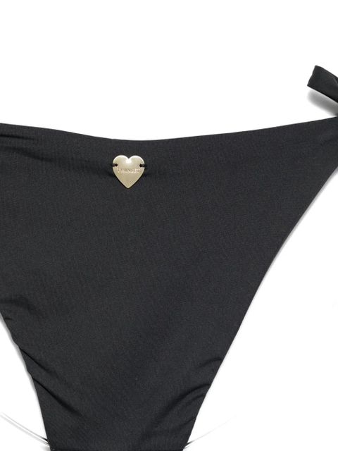 TWINSET heart-plaque side-tie bikini bottoms - Black