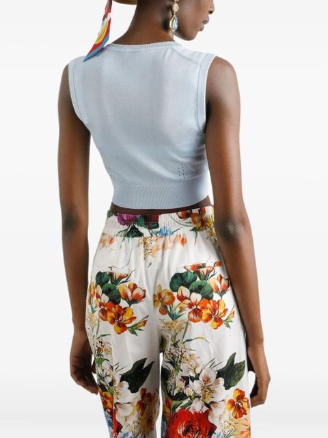 Dolce & Gabbana silk-blend top - Blue