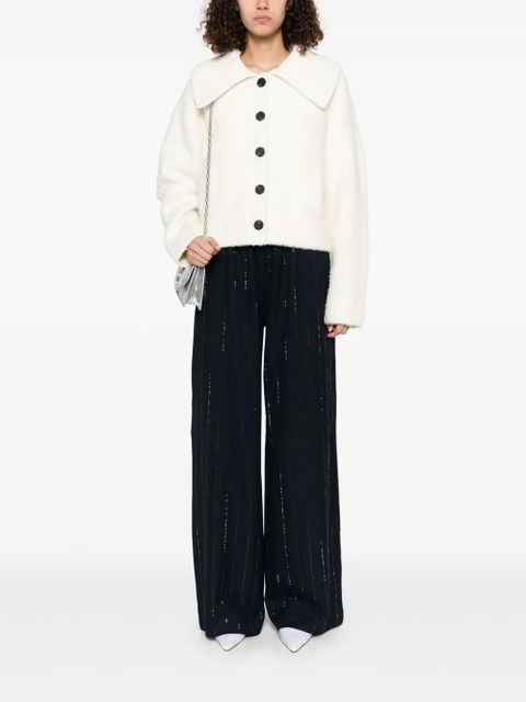 Self-Portrait thick-knit cardigan - Neutrals