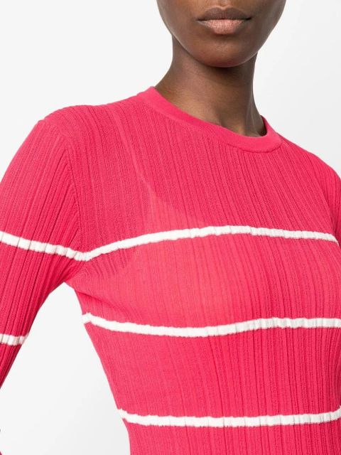 3.1 Phillip Lim striped ribbed-knit top - Pink - zdjęcie produktu nr 1