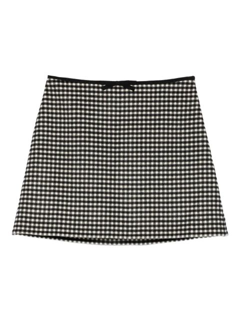 Valentino Garavani bow-detail checked skirt - Neutrals - zdjęcie produktu nr 1