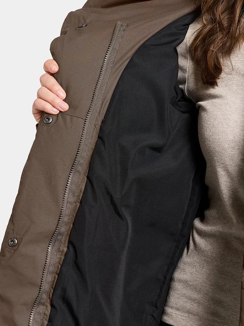 Didriksons kurtka NELLA kolor brązowy zimowa 505931