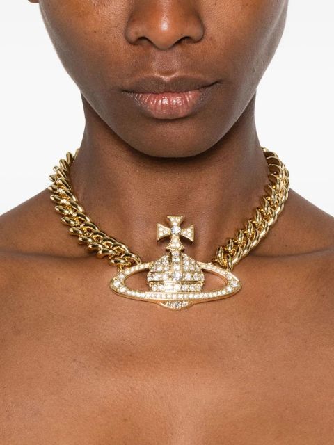 Vivienne Westwood chain orb Neysa necklace - Black - zdjęcie produktu nr 2