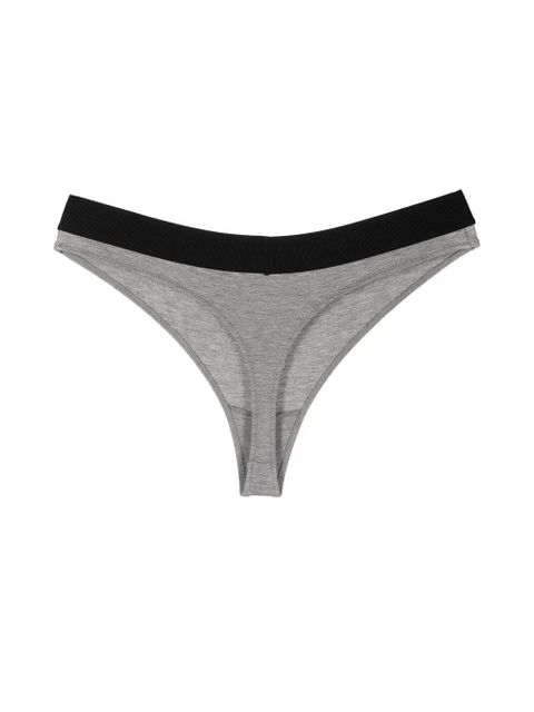 TOM FORD logo-waistband thong - Grey