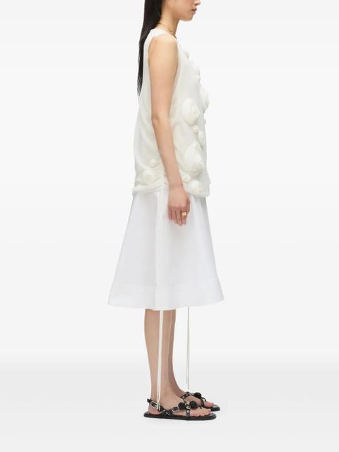 3.1 Phillip Lim floral-appliqué midi dress - White