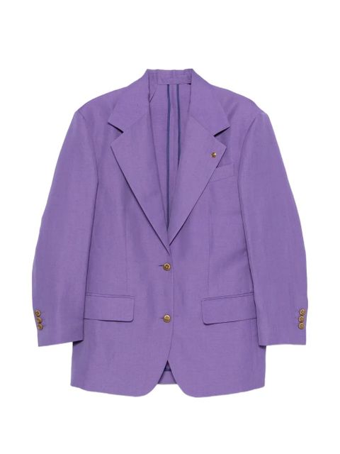 Versace peak-lapel single-breasted blazer - Purple - zdjęcie produktu nr 1