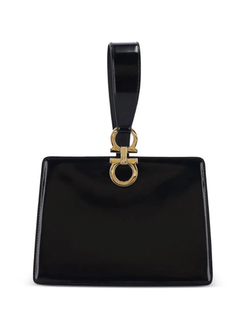 Ferragamo double Gancini leather clutch bag - Black - zdjęcie produktu nr 1