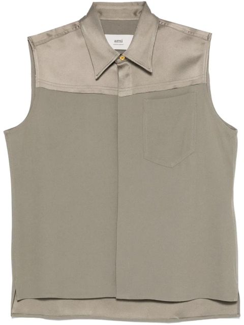 AMI Paris satin blouse - Brown - zdjęcie produktu nr 1
