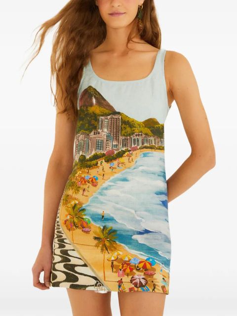 FARM Rio copacabana-print mini dress - Blue - zdjęcie produktu nr 1