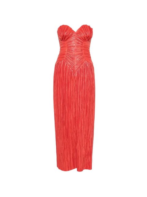 Cult Gaia Ashika pleated strapless dress - Red - zdjęcie produktu nr 1