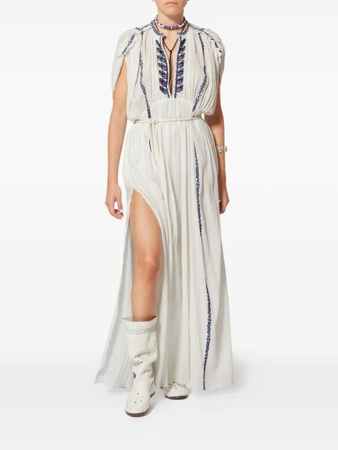 MARANT ÉTOILE LIVIANE embroidery maxi dress - White - zdjęcie produktu nr 2