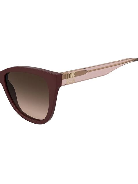 Love Moschino okulary przeciwsłoneczne damskie kolor bordowy MOL097/S
